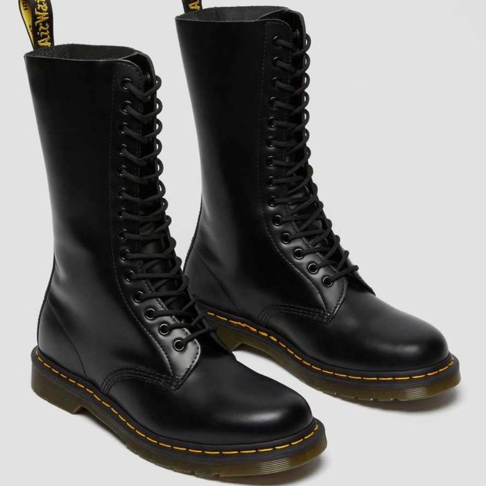 Dr. Martins Mid Calf Black Lace up Boots